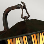 Inglnook Outdoor Tiffany Small Wall Lantern In Valiant Bronze Finish QZ-INGLENOOK2-S