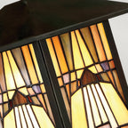 Inglnook Outdoor Tiffany Small Wall Lantern In Valiant Bronze Finish QZ-INGLENOOK2-S