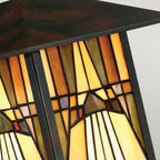 Inglnook Outdoor Tiffany Medium Wall Lantern In Valiant Bronze Finish QZ-INGLENOOK2-M