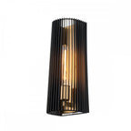 Linara Single Wall Light In Black and Natural Brass Finish QN-LINARA1-BK