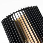 Linara Single Wall Light In Black and Natural Brass Finish QN-LINARA1-BK