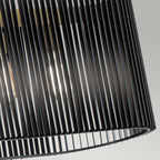 Linara Linear Ceiling Pendant Light In Black and Natural Brass Finish QN-LINARA-ISLE-BK