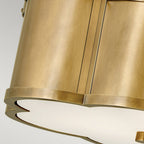 Chance Semi Flush Ceiling Light In Heritage Brass Finish QN-CHANCE-SF-S-HB