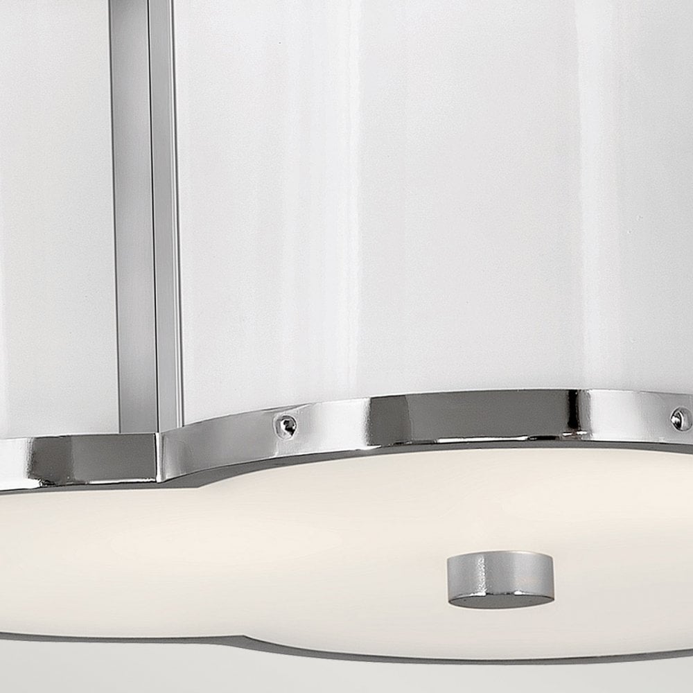 Chance Semi Flush Ceiling Light In Polished Nickel And Polished White Finish QN-CHANCE-SF-S-PN