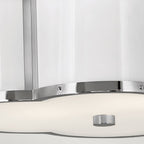 Chance Semi Flush Ceiling Light In Polished Nickel And Polished White Finish QN-CHANCE-SF-S-PN