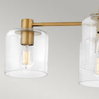 Axel 7 Light Semi Flush Ceiling Light In Heritage Brass Finish QN-AXEL7-HB
