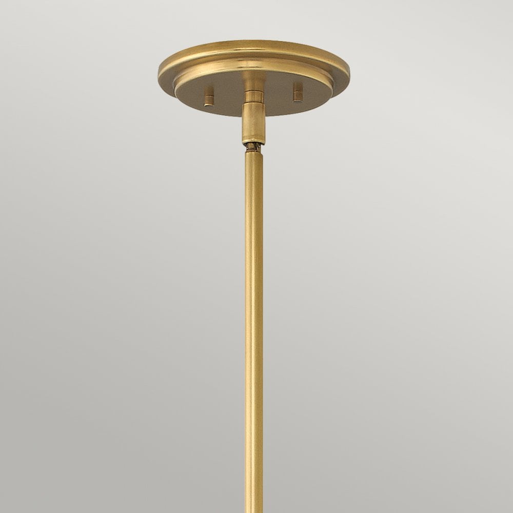 Somerset Medium Ceiling Pendant In Heritage Brass With Opal Glass QN-SOMERSET-P-O-HB