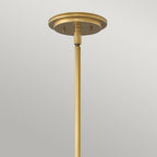 Somerset Medium Ceiling Pendant In Heritage Brass With Opal Glass QN-SOMERSET-P-O-HB