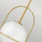 Somerset Medium Ceiling Pendant In Heritage Brass With Opal Glass QN-SOMERSET-P-O-HB
