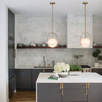 Somerset Medium Ceiling Pendant In Heritage Brass With Opal Glass QN-SOMERSET-P-O-HB