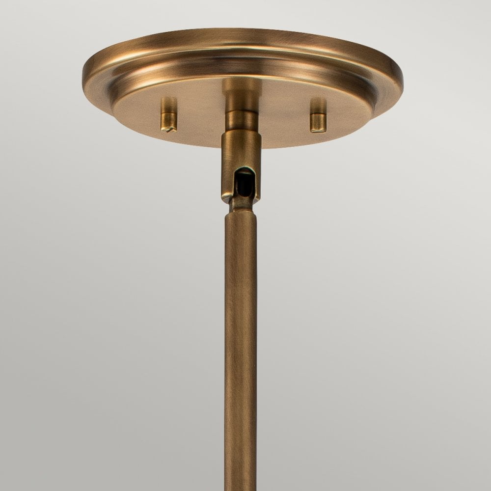 Somerset Medium Ceiling Pendant In Heritage Brass With Clear Glass QN-SOMERSET-P-C-HB