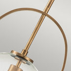Somerset Medium Ceiling Pendant In Heritage Brass With Clear Glass QN-SOMERSET-P-C-HB