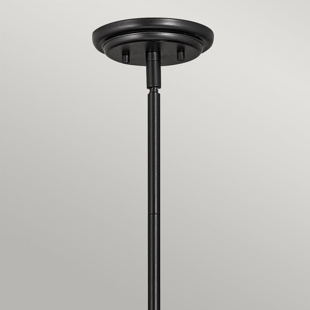 Somerset Medium Ceiling Pendant In Black With Opal Glass QN-SOMERSET-P-O-BK