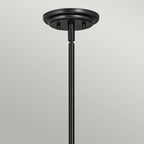 Somerset Medium Ceiling Pendant In Black With Opal Glass QN-SOMERSET-P-O-BK