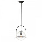 Somerset Medium Ceiling Pendant In Black With Clear Glass QN-SOMERSET-P-C-BK