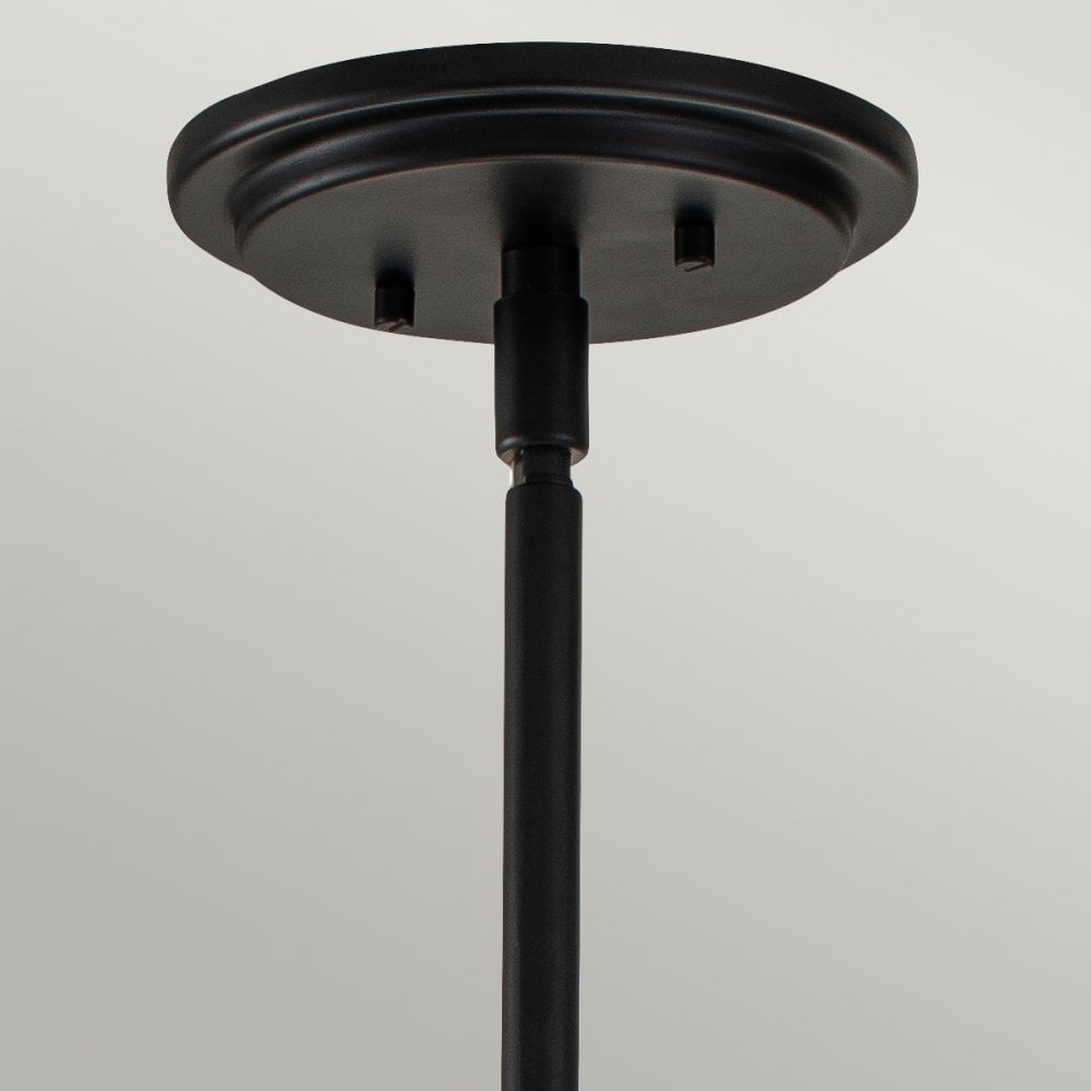 Somerset Medium Ceiling Pendant In Black With Clear Glass QN-SOMERSET-P-C-BK