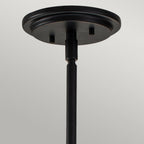 Somerset Medium Ceiling Pendant In Black With Clear Glass QN-SOMERSET-P-C-BK