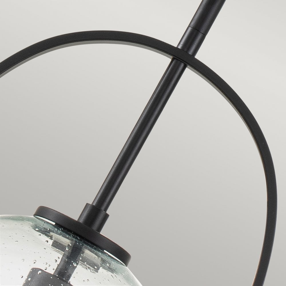 Somerset Medium Ceiling Pendant In Black With Clear Glass QN-SOMERSET-P-C-BK