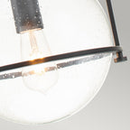 Somerset Medium Ceiling Pendant In Black With Clear Glass QN-SOMERSET-P-C-BK
