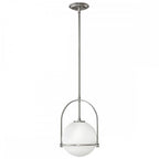 Somerset Medium Ceiling Pendant In Brushed Nickel With Opal Glass QN-SOMERSET-P-O-BN