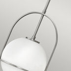 Somerset Medium Ceiling Pendant In Brushed Nickel With Opal Glass QN-SOMERSET-P-O-BN