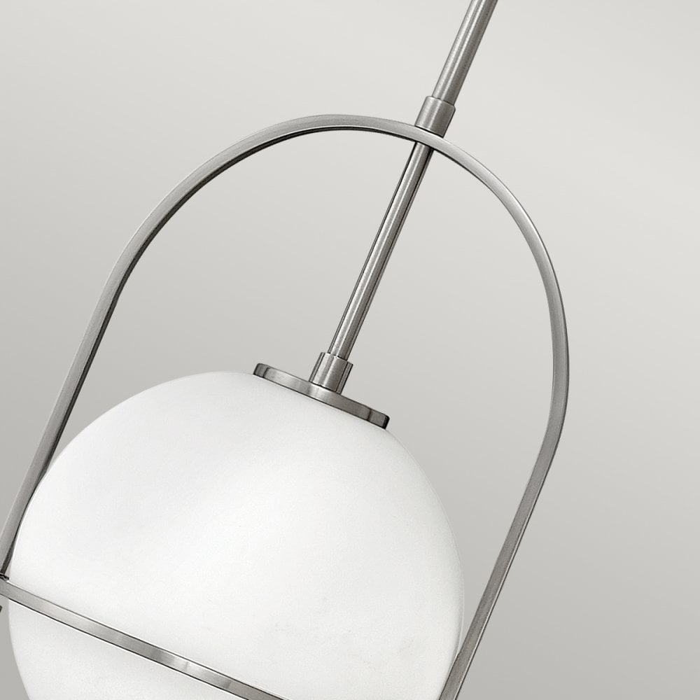 Somerset Medium Ceiling Pendant In Brushed Nickel With Opal Glass QN-SOMERSET-P-O-BN