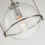 Somerset Medium Ceiling Pendant In Brushed Nickel With Clear Glass QN-SOMERSET-P-C-BN