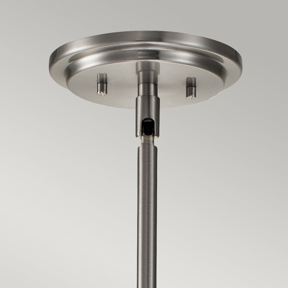 Somerset Medium Ceiling Pendant In Brushed Nickel With Clear Glass QN-SOMERSET-P-C-BN