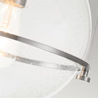 Somerset Flush Ceiling Light In Brushed Nickel With Clear Glass QN-SOMERSET-F-C-BN