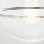 Somerset Flush Ceiling Light In Brushed Nickel With Clear Glass QN-SOMERSET-F-C-BN