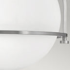 Somerset Flush Ceiling Light In Brushed Nickel With Opal Glass QN-SOMERSET-F-O-BN