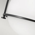 Somerset Flush Ceiling Light In Black With Opal Glass QN-SOMERSET-F-O-BK