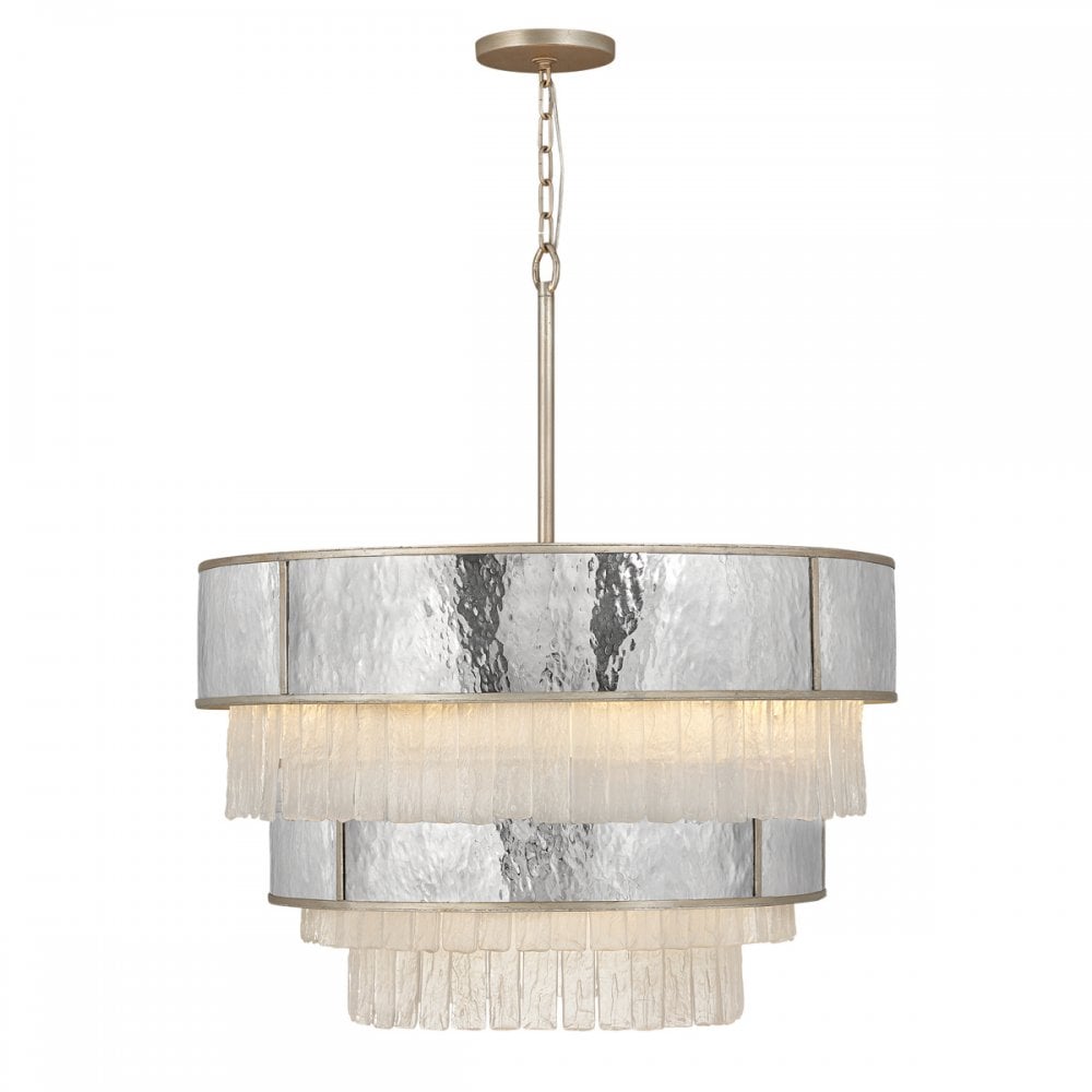 Reverie 12 Light Ceiling Pendant In Steel and Champagne Gold QN-REVERIE-12P-CPG