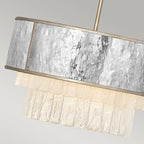 Reverie Pendant / Flush Light In Steel and Champagne Gold QN-REVERIE-4P-CPG