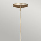 Reverie Pendant / Flush Light In Steel and Champagne Gold QN-REVERIE-4P-CPG