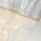 Reverie 2 Light Wall Light In Hammered Steel and Champagne Gold QN-REVERIE2-CPG