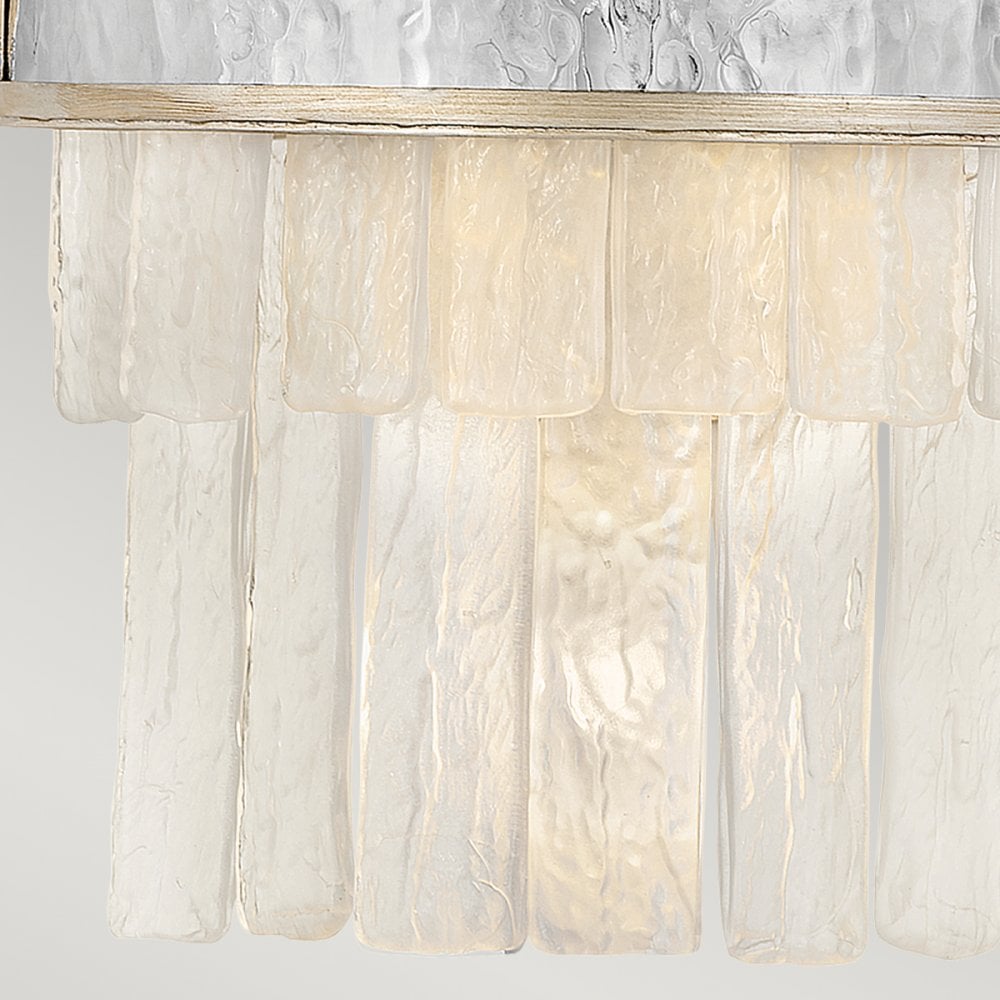 Reverie 2 Light Wall Light In Hammered Steel and Champagne Gold QN-REVERIE2-CPG