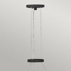 Willow 6 Light Ceiling Pendant Light In Carbon Black And Deluxe Gold QN-WILLOW6-CBK