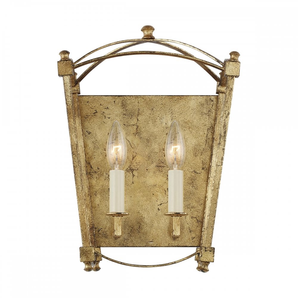 Thayer Classic Twin Wall Light In Antique Gild Finish QN-THAYER2-ADB