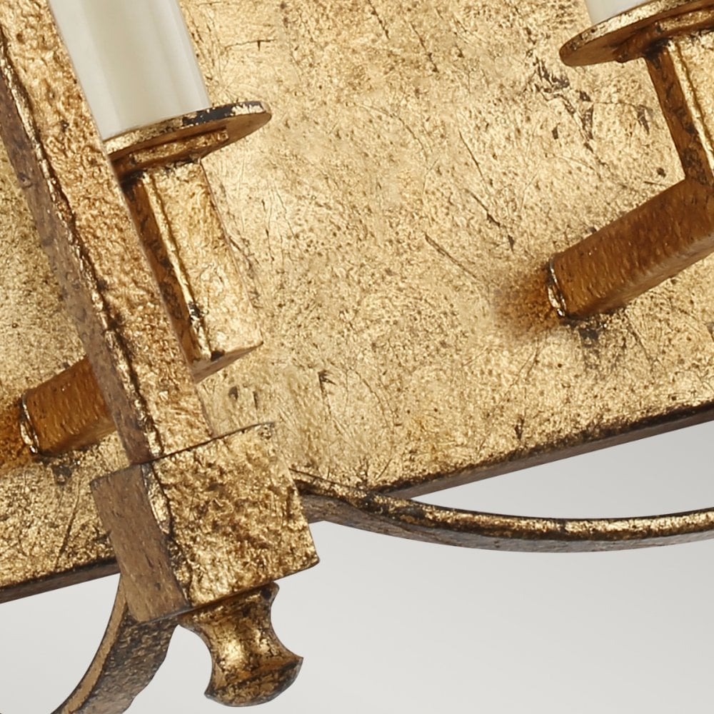 Thayer Classic Twin Wall Light In Antique Gild Finish QN-THAYER2-ADB
