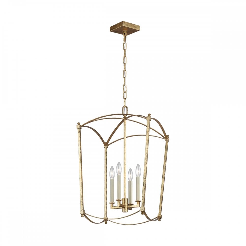 Thayer Classic 4 Light Ceiling Light In Antique Gild Finish QN-THAYER-4P-ADB