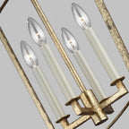 Thayer Classic 4 Light Ceiling Light In Antique Gild Finish QN-THAYER-4P-ADB