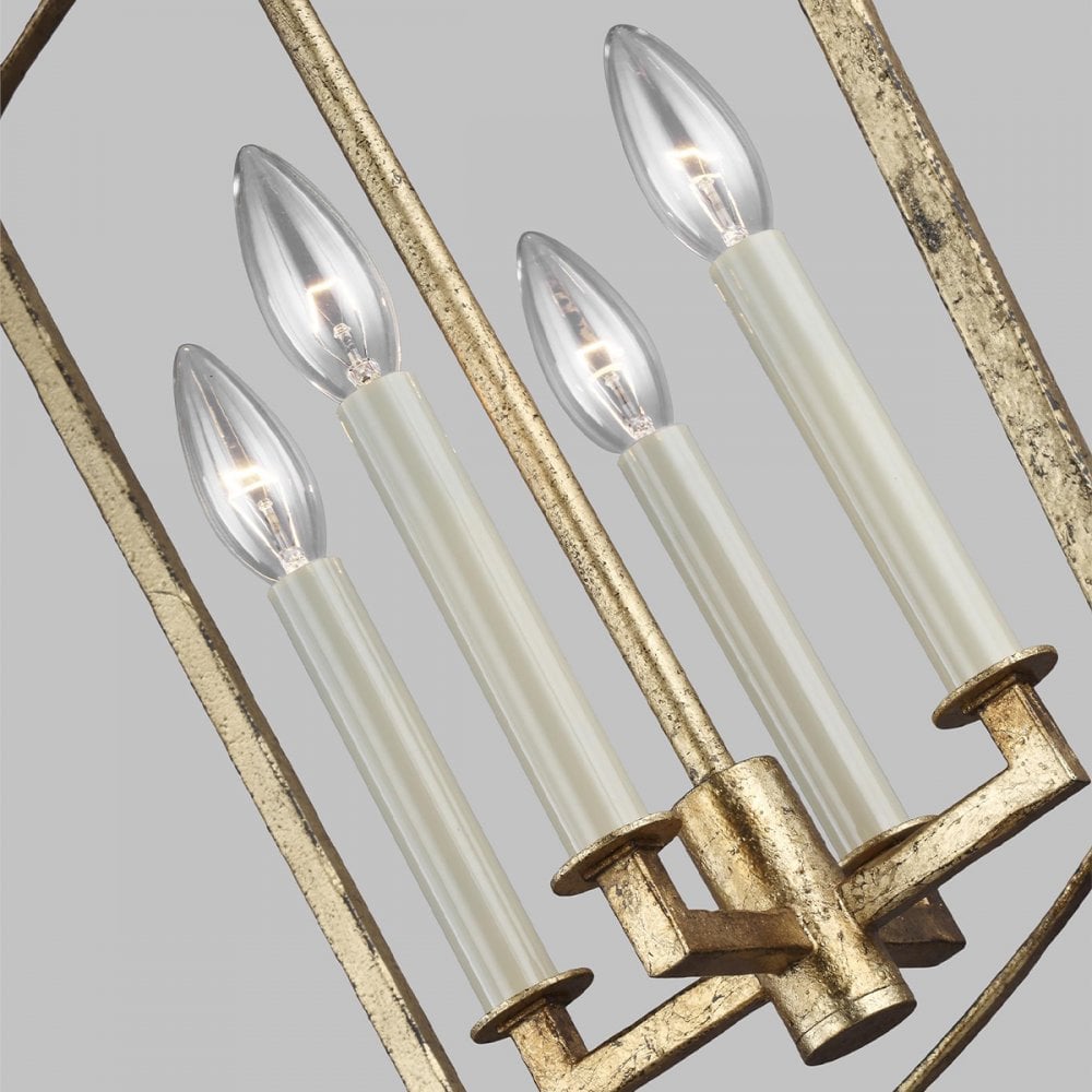 Thayer Classic 4 Light Ceiling Light In Antique Gild Finish QN-THAYER-4P-ADB