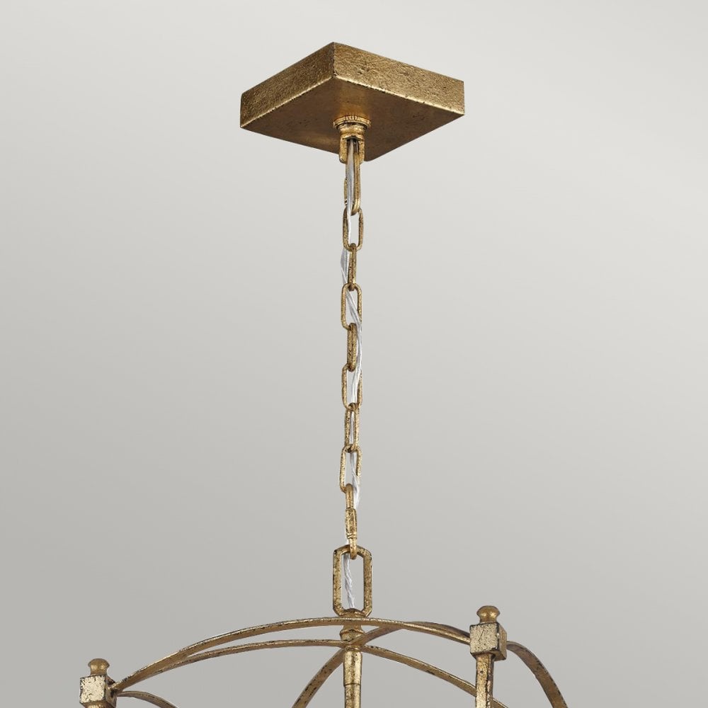 Thayer Classic 3 Light Ceiling Light In Antique Gild Finish QN-THAYER-3P-ADB