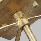 Thayer Classic 4 Light Semi Flush Ceiling Light In Antique Gild Finish QN-THAYER-SF-ADB