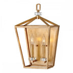 Stinson Classic Twin Wall Light In Distressed Brass Finish QN-STINSON2-DBR