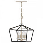 Stinson 4 Light Pendant / Semi Flush Light in Black And Nickel QN-STINSON-4P-M-BK