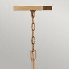 Stinson 4 Light Pendant / Semi Flush Light in Distressed Brass QN-STINSON-4P-L-DBR