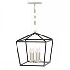Stinson 4 Light Pendant / Semi Flush Light in Black And Nickel QN-STINSON-4P-L-BK