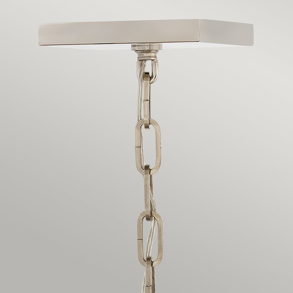 Stinson 4 Light Pendant / Semi Flush Light in Black And Nickel QN-STINSON-4P-L-BK